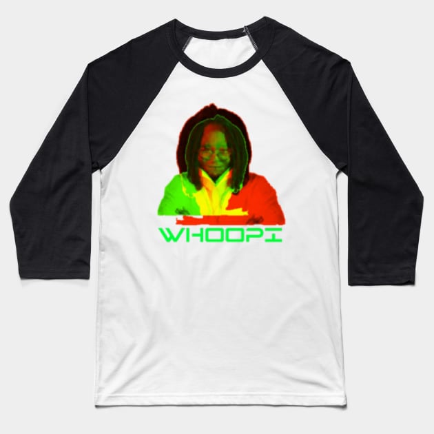 Whoopi Goldberg Baseball T-Shirt by KoumlisArt